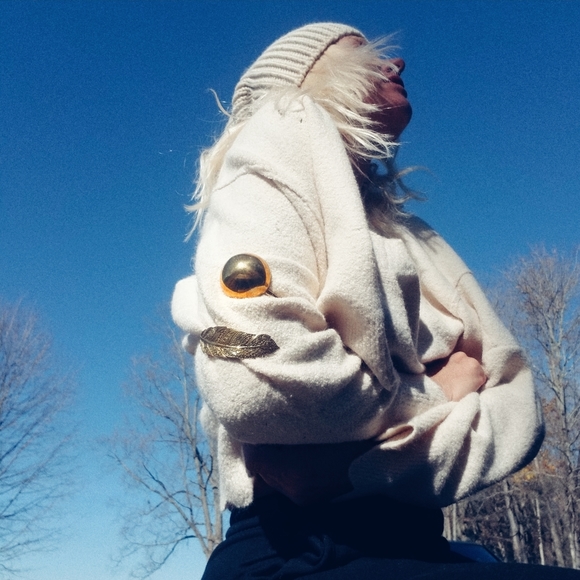 Feather solid brass upper arm armlet cuff brac… - Picture 6 of 7